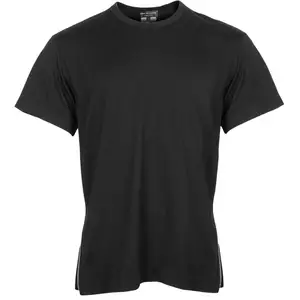 Wholesale Custom Designs Plain Blank Longline Custom Side Zip Short Sleeve T-Shirt Hip Hop Oversized Extra Long Men T-shirt