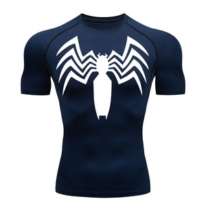 Personalizar la ropa de correr con estilo de los hombres 2025 Premium 3D Impreso Rash Guard Verano Nueva camisa transpirable ajustada - Product Image 2