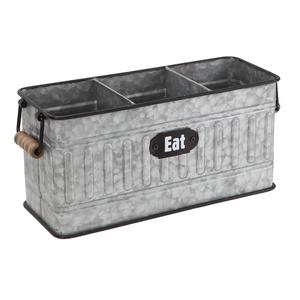 Soporte para utensilios galvanizado rectangular Cubiertos hechos a mano de buena calidad Caddy Tamaño personalizado Utensilio de metal de diseñador Caddy - Product Image 1