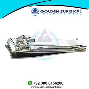 Coupe-ongles chirurgical professionnel en acier inoxydable de grande taille pour manucure et pédicure, dans un étui en cuir, format voyage, soin des ongles - Product Image 4