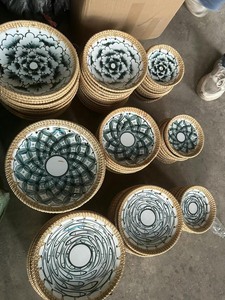 Cesta de almacenamiento de frutas Rectangular de algas marinas naturales Cubo de mimbre tejido a mano suave y fuerte para el hogar Mesa de centro de comedor Uso de alimentos - Product Image 4