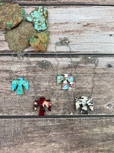 Collier en argent sterling fait à la main Thunderbird pendentif en plusieurs pierres Style autochtone bijoux artisanaux pièce de déclaration - Product Image 4