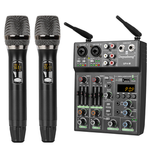 Interfaz de <span class=keywords><strong>Audio</strong></span> USB Profesional Biner UF4-<span class=keywords><strong>M</strong></span> Mezcladora de <span class=keywords><strong>Audio</strong></span> de 4 Canales Consola Doméstica con Micrófono Inalámbrico para Karaoke y PC - Product Image 5
