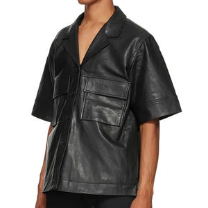 Top Trendy Design Regular Fit Men <b>Leather</b> <b>Shirts</b> Wholesale Factory Made Men <b>Leather</b> <b>Shirts</b> For Adults - Product Image 6