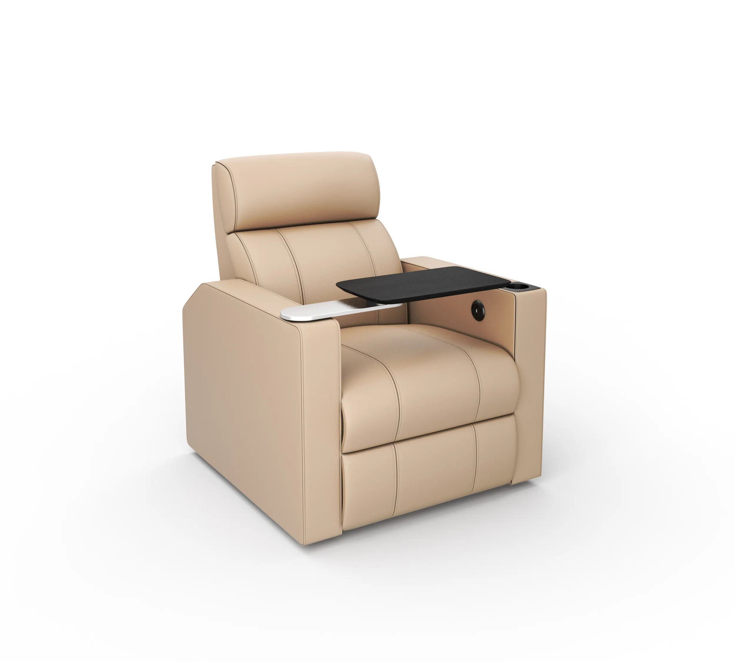 Электрический двухместный диван-кресло, полностью кожаный двухсторонний стол для дома, гостиной