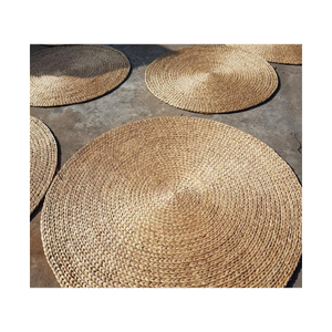 Coussin de jonc de mer en jacinthe d'eau ronde Ottoman Seat Rush Mat - Product Image 1