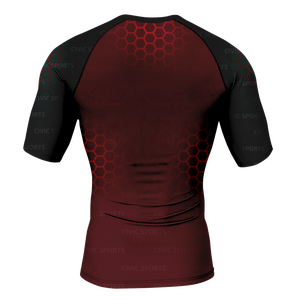 Camiseta Deportiva de Manga Corta para Hombre, Personalizada con Logotipo de Surfista, Sublimada, Compresión, para MMA BJJ (Poliéster/Spandex/Nylon) - Product Image 4