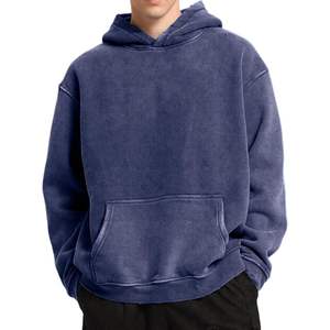 OEM ODM Kangaroo Pockets Acid Wash Hoodie 100% algodón Oversized Pullover Streetwear Vintage Custom Hoodies - Product Image 1