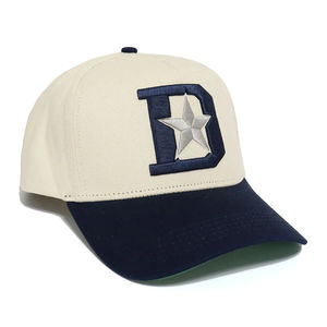 100% coton recyclé toile lourde 5 panneaux casquette de Baseball rayé incurvé conception à carreaux Logo brodé personnalisé pour le sport - Product Image 2