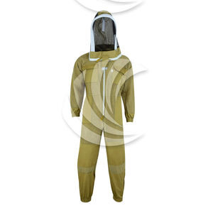 ชุดเลี้ยงผึ้งกันผึ้ง Sting Stopper, ชุดเลี้ยงผึ้งแบบสามชั้นระบายอากาศได้ สีเขียวขี้ม้า พร้อมผ้าคลุมหน้าแบบถอดได้ สำหรับผู้ชายและผู้หญิง - Product Image 5