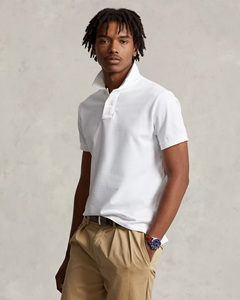 Best Selling Iconic Mesh Custom Slim Fit <b>White</b> Men's Polo T <b>Shirts</b> Classic Fit Soft Cotton Breathable Stylish Casual & Golf Wear - Product Image 1