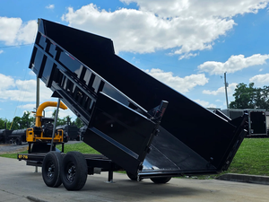 Remolque volquete telescópico 7x16 en venta | Remolque Volquete Hidráulico Telescópico 7x16 con Laterales Altos de 3 Pies, Ejes Dobles de 7000 LB, 14000 GVWR para uso comercial - Product Image 3