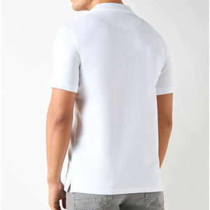 Polo de verano retro británico para hombre, camiseta ligera ajustada de manga corta de punto, Polo de color sólido - Product Image 3