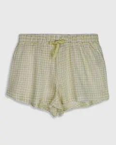 A-Grade Quality Womens Shorts Export Surplus Women's VISCOSE WOVEN YELLOW SHORTS Summer Wholesale Prices from India