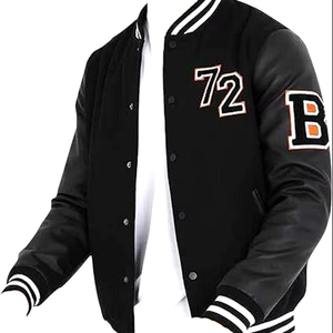 <b>Men's</b> Varsity Baseball Bomber <b>Jacket</b> | Vintage Letterman Casual <b>Jacket</b> with Embroidery Patches - Product Image 1
