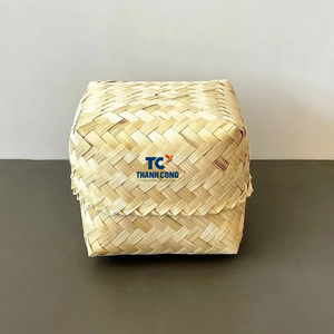 Nueva colección Cajas de regalo de bambú pan caramelo pastel galletas cajas de regalos Contenedores de almacenamiento hechos a mano Cestas de almacenamiento - Product Image 1