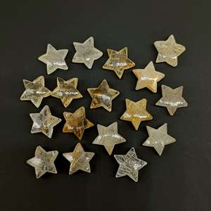 Natural Golden Rutile Star Shape Briolette's Golden Rutile Smooth Star Shape Gemstone Loose Hand Carved <b>Beads</b> Star Carved <b>Beads</b> - Product Image 4