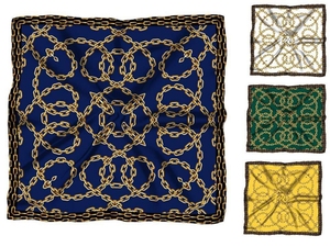 Léger respirant 90x90cm femmes aquarelle Floral Satin écharpe Vintage point feuille numérique imprimé carré enveloppement doux soie - Product Image 3