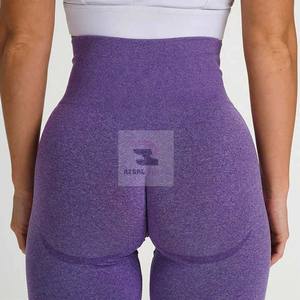 Pantalones de gimnasio de cintura alta personalizados para mujer, mallas de punto para Yoga y Fitness, material tejido - Product Image 6