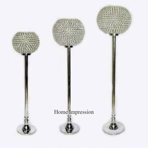 Aluminum Casted Unique Designer Silver Color Plated Shiny Polished <b>Frame</b> or Stand With <b>Crystal</b> Beaded Designer Wedding Decor - Product Image 6