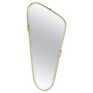 Luxueux miroir mural en laiton moderne du milieu du siècle écologique Design contemporain décor d'art mural vintage - Product Image 2