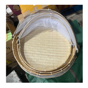 Panier de décorticage en bambou écologique, plateau de cuisine en bambou, couvercle alimentaire en bambou, vente en gros au Vietnam - Product Image 1