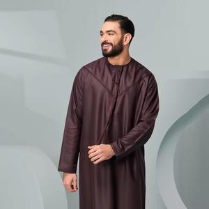 2025 traditionnel Jubba confortable arabe traditionnel porter pour les hommes modeste robe Thobe à manches longues - Product Image 2