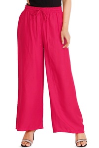 กางเกงขาบานสำหรับผู้หญิงผ้าลินินผ้าเรยอนแบบปรับแต่งได้กางเกงมีเชือกรูดด้านหน้ามีจีบสำหรับฤดูร้อนระบายอากาศน้ำหนักเบา - Product Image 4