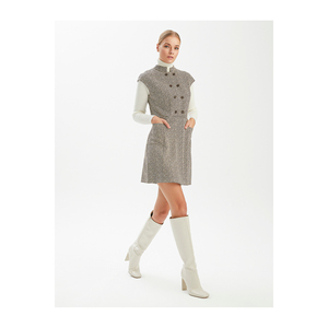 Casual <strong>Patterned</strong> Dress with Pockets <strong>on</strong> Top Made From Viscose Blend - Product Image 6