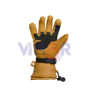 ถุงมือสกีสำหรับฤดูหนาวถุงมือสกีถุงมือสโนว์บอร์ด Thinsulate มีหนังแพะสีขาวกันน้ำ TPU - Product Image 3