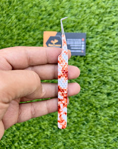 แหนบต่อขนตามืออาชีพแหนบสำหรับขนตาพิมพ์ลายหินอ่อนปลายปิดสนิทที่เป็นสเตนเลสสตีลทนทานต่อขนตา - Product Image 6