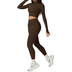 Conjunto de Yoga para Mujer, Nuevo Estilo, Transpirable, de Secado Rápido, con Diseño de Logotipo Personalizado, Patrón Sólido, Ropa Deportiva para Gimnasio - Product Image 6