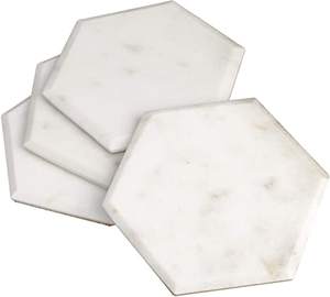 Vente en gros de sous-verres ronds carrés en bois d'acacia créatifs pour l'épissage de marbre pour la maison de bar sous-verres en marbre personnalisés sous-verres pour thé et café - Product Image 1