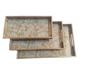 Nouveauté Plateau de service imbriqué en émail imprimé personnalisé pour la décoration de la maison Petit-déjeuner Ramadan et Noël Cadeau au meilleur prix - Product Image 3