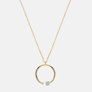 Mode brillant incrusté de cristal C forme pendentif collier femmes délicat luxe tempérament mariage Banquet bijoux accessoires - Product Image 1