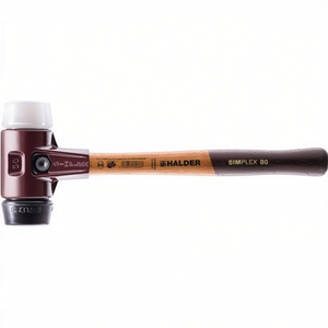 Marteau à tête souple SIMPLEX, longueur 490 mm, diamètre de la tête 80 mm, bois moyen-dur/caoutchouc noir/blanc superplastique pour le travail du bois - Product Image 3