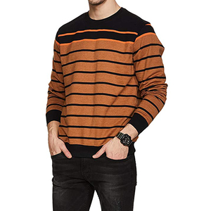 Sweatshirts pour hommes en coton polaire coupe ajustée décontracté col rond surdimensionné élégant pull à manches longues mode d'hiver - Product Image 6