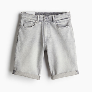 2025 nuevo verano diseño personalizado logotipo bordado pantalones cortos vaqueros holgados estilo callejero lavado Bermudas pantalones cortos sólido secado rápido Vintage - Product Image 1