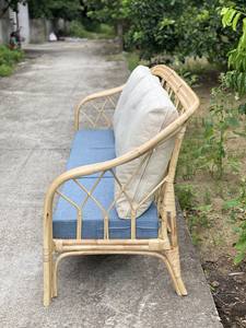 Canapé de salon design simple en rotin et bambou - Product Image 3