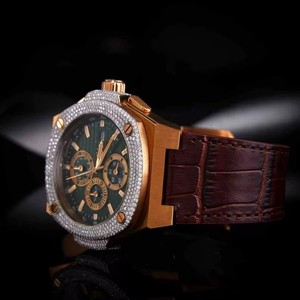 Montre mécanique de luxe en moissanite, testeur de diamants, montre sertie de diamants, montre pour homme en acier inoxydable, lunette de montre de rappeur, diamant VVS pour homme - Product Image 3