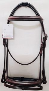 Brida de cuero marrón de caballo de calidad superior de Venta caliente con banda de cejas media redonda duradera para montar a caballo - Product Image 3