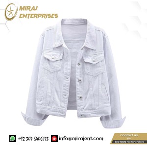 เสื้อโค้ทแจ็กเก็ตยีนส์แขนยาวระบายอากาศได้ดีมีกระดุมรุ่นพื้นฐาน - Product Image 5