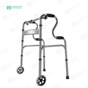 MDK YC8216 Déambulateur pliant avec roues, cadre d'aide à la <span class=keywords><strong>marche</strong></span>, hauteur réglable, certifié CE, léger, facile à utiliser pour - Product Image 2