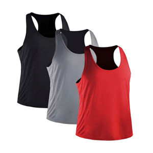 Débardeurs pour hommes grande taille, tissu confortable, léger et respirant, parfait pour la salle de sport, le sport et les activités de plein air estivales. - Product Image 1