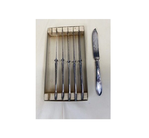 Espátula de mantequilla de acero inoxidable multifuncional de alta calidad Cuchillo de acero inoxidable plateado hecho a mano de alta calidad - Product Image 6