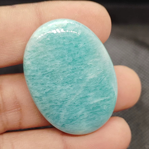 UDGEMS High Quality Natural Oval-Shape Green Amazonite Cabochon Loose Gemstone 5-8mm for Jewelry Making Mixed Sizes - Product Image 3