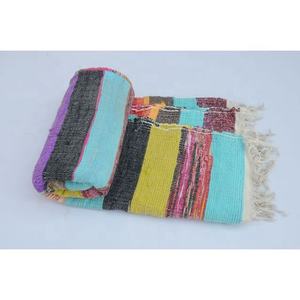 Tapis rectangulaire léger en coton coloré fait à la main, nouvel arrivage - Product Image 4