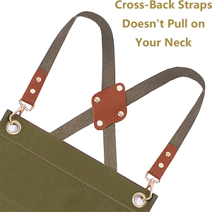 Delantal de Chef suave de algodón de lona impermeable delantal de trabajo ajustable delantal de mezclilla duradero para adultos - Product Image 5