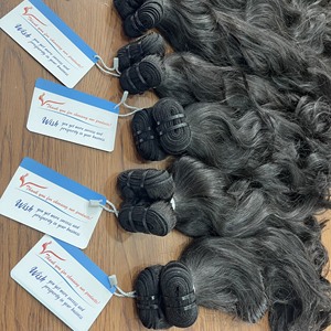 Hot Selling 2024 <b>Flash</b> <b>Sale</b> Double Drawn Raw Unprocessed Weft Hair Extensions Wavy Styles-Vietnamese Remy Hair Machine - Product Image 4