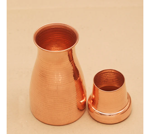 Latest Custom Logo Prints Metal Copper Water Carafe With Lid Bedside Jar <b>Glass</b> Vessel Copper Bottle Bedroom <b>Jug</b> Premium Style - Product Image 3